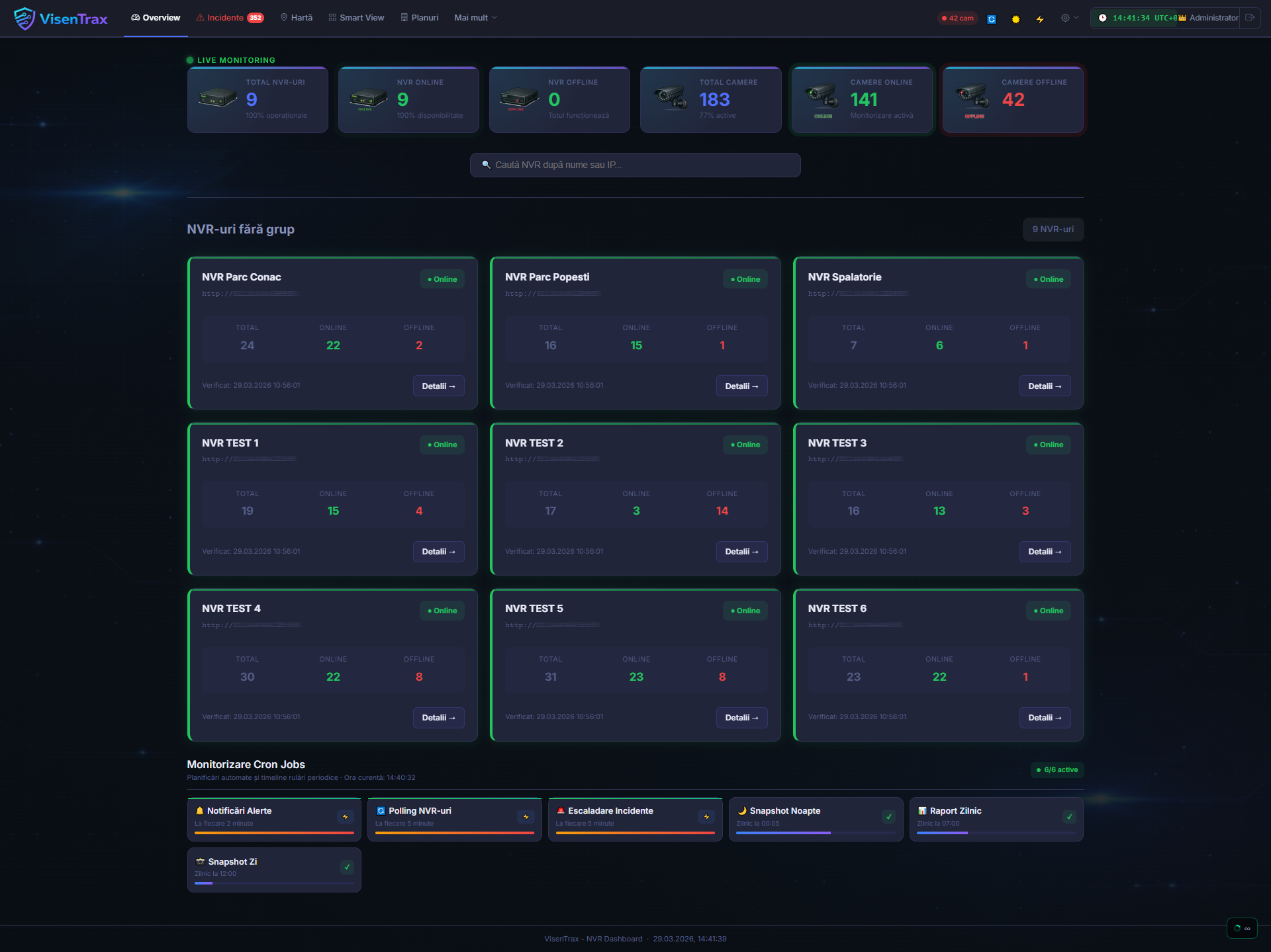 Dashboard VisenTrax